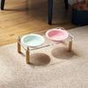 Protect Cervical Spine Raised Cat Feeder Cat Drinking Feeding Bowl  Cat Accessories