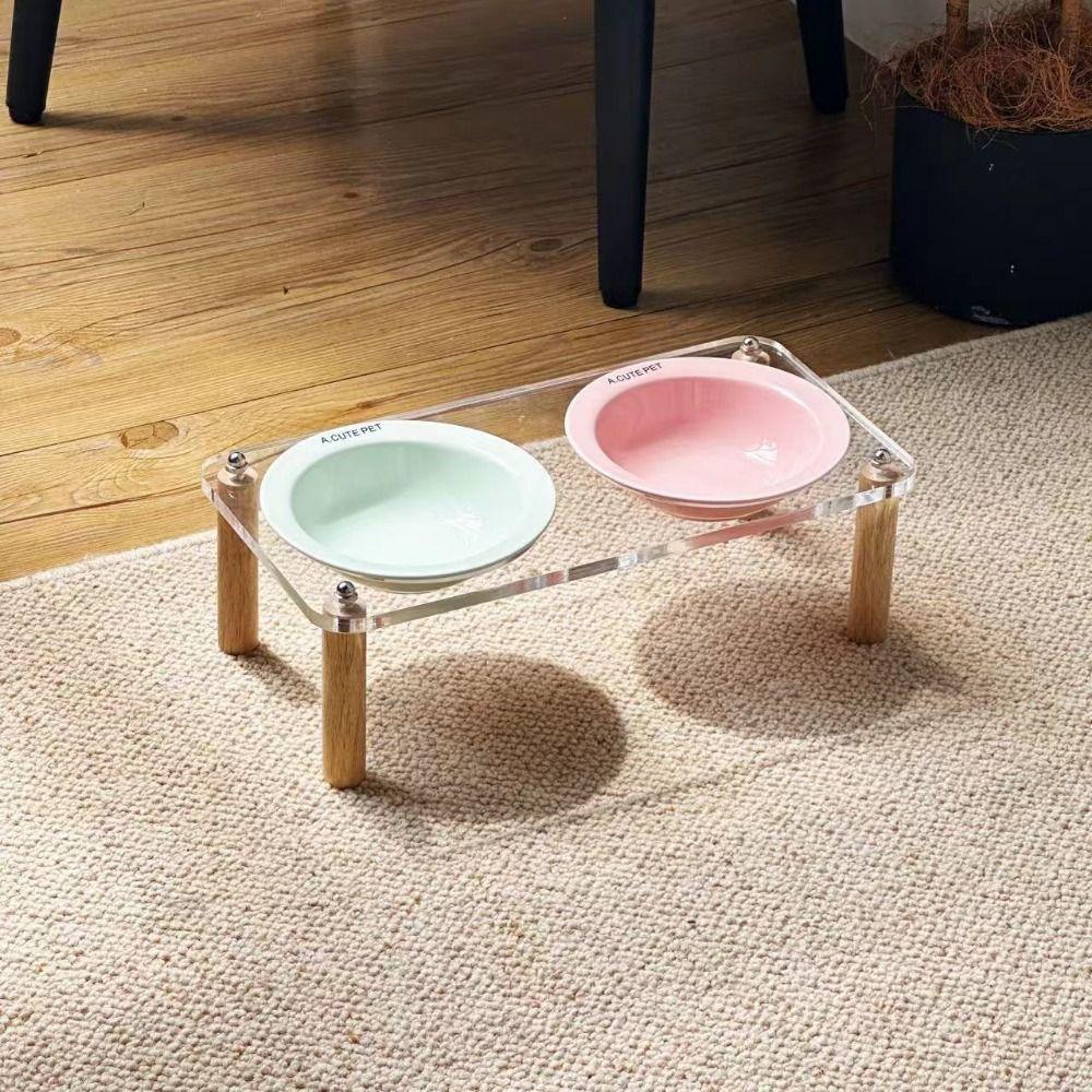 Protect Cervical Spine Raised Cat Feeder Cat Drinking Feeding Bowl Cat Accessories