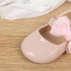 Spring & Autumn PU Soft Sole Bowknot Toddler Shoes - Breathable, Non-slip Magic Tape Princess Baby Shoes