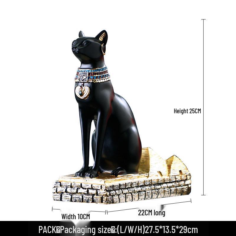 Stojak na wino i uchwyt na telefon Anubis i Bastet Dekor z żywicy