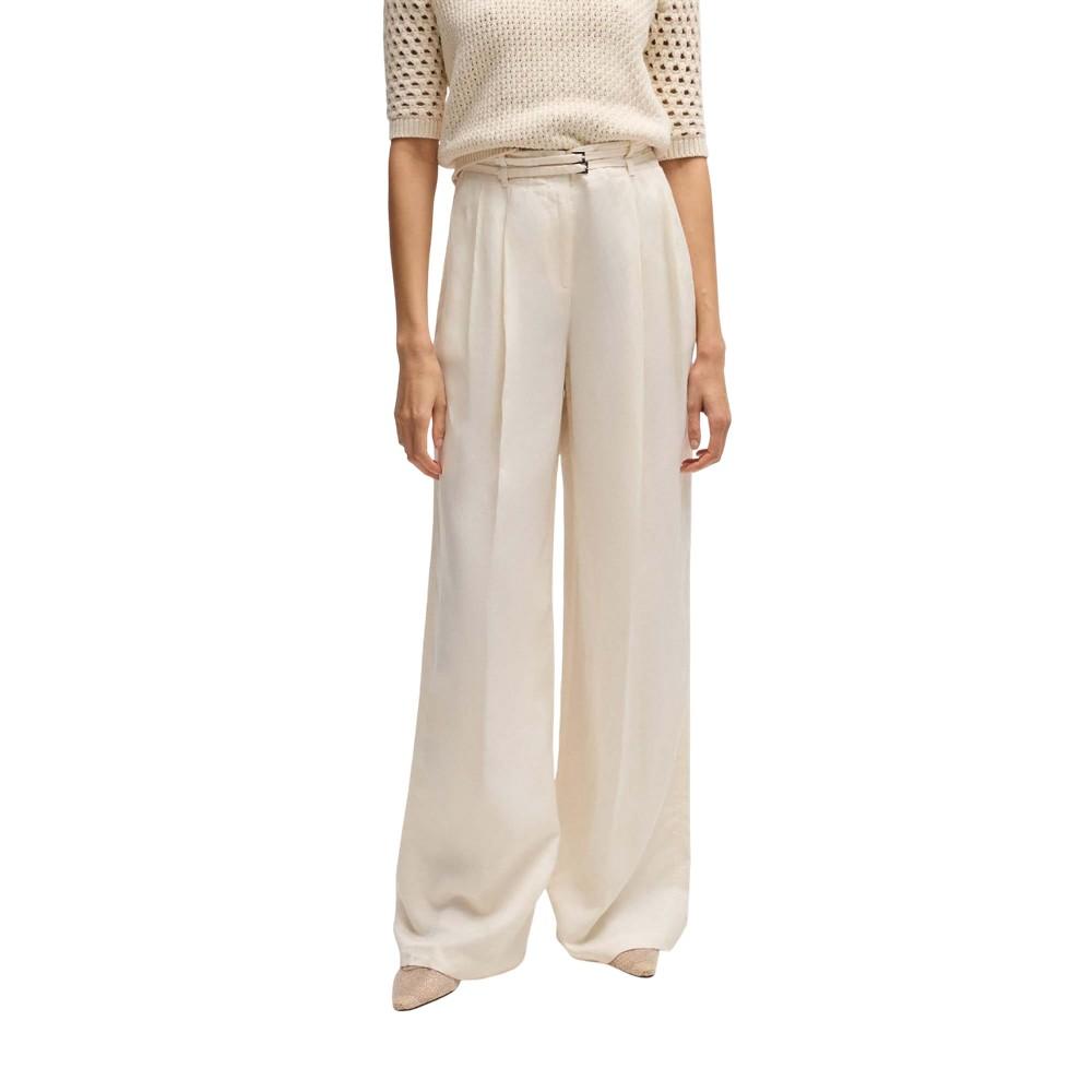 BOSS Womens/Ladies Taualy-W Wide Leg Relaxed Fit Trousers