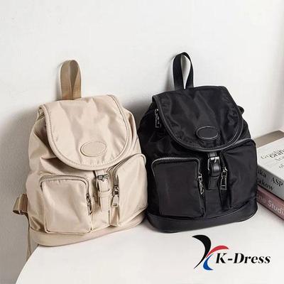 Nylon Two-Pocket Buckle Backpack (3 Colors)