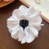 Lace Hair Claws White Flower Shark Clip Fashion Ponytail Hairpin  Women