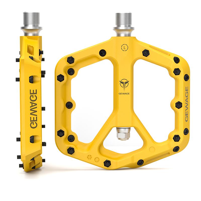 GEWAGE MTB Bike Pedal Nylon Material 2 DU Widen Anti-slip Lightweight Bicycle Pedals