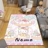 Custom 1Pc Melody Kuromi Flowers Rug Office Carpet Indoor Outdoor Entrance Doormat Nonslip Soft And Comfortable Living Room D2915287