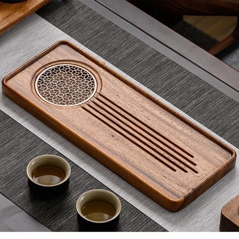 UOSUUOSU Walnut Solid Wood Tea Tray 38x15x2cm
