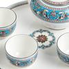 [Officially Imported] Wedgwood Florentine Turquoise Asian Tea Set, 6-Piece Set, Blue, Wedding Gift, 1069718