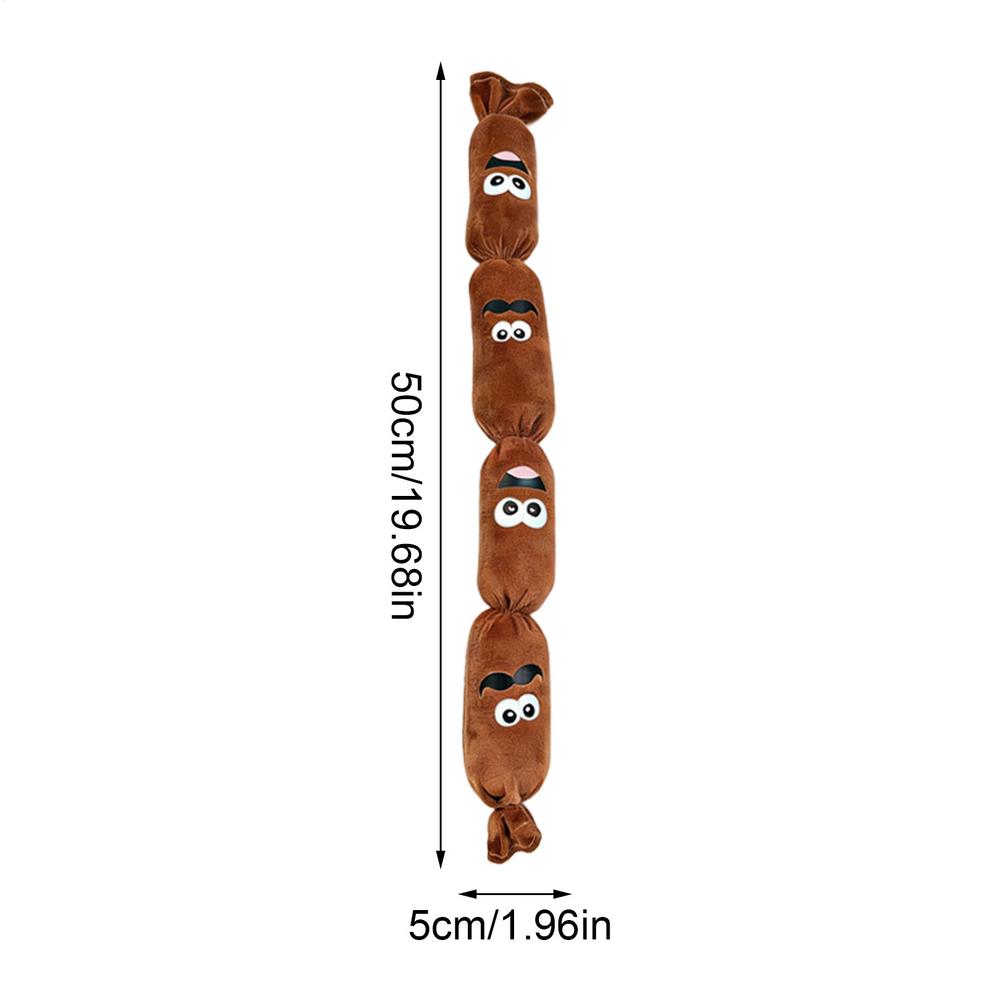 Simulation Sausage Plush Dog Squeaking Toy Toy For Interactively Train Chewing Ability Of Dog Boring Plush Sausage Dog Supplies коричневый