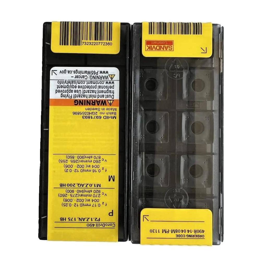 Original Sandvik / 490R-140408M-PM 1130 /Carbide CNC Blade 10 PCS