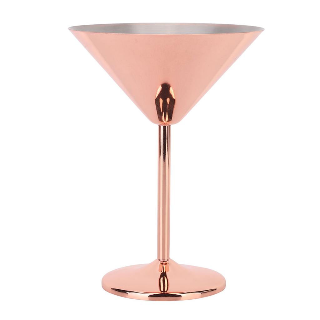 220ml Roségold Edelstahl Cocktailglas Champagner Anstoßbecher Rotweinglas für Hausbar