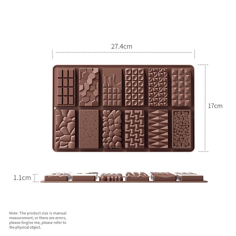 Chocolate Bar Mold Silicone Thick Chocolate Bar Mold Durable Rectangle Pistachio dubai Chocolate Bar Break Apart Candy Molds