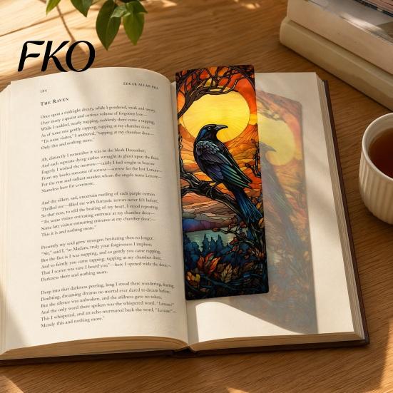 Wear-resistant Bookmark Stained Glass Flower Bookmark, Floral Acrylic Suncatcher Lightweight Plant Book Page Marker, Gifts for Bookish, Women