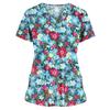 Women Short Sleeve V-neck Tops Working  Blouse