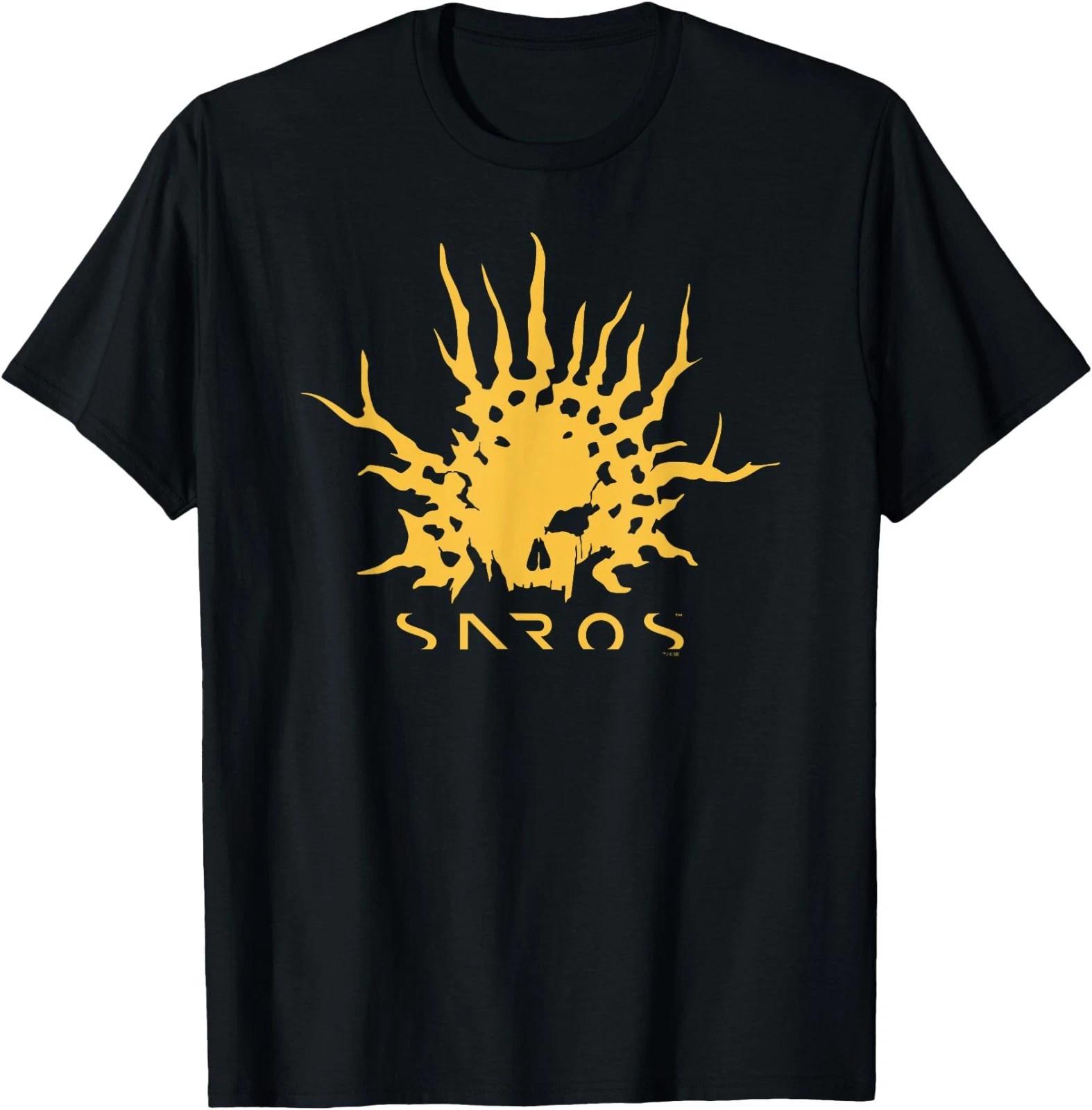 Saros Gold Spiked Sun Logo T-Shirt 2XL