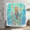 Underwater Mermaid Family Shower Curtain Watercolor Artistic Print Home Decor Waterproof Bath Liner for Bathroom Decoration T376