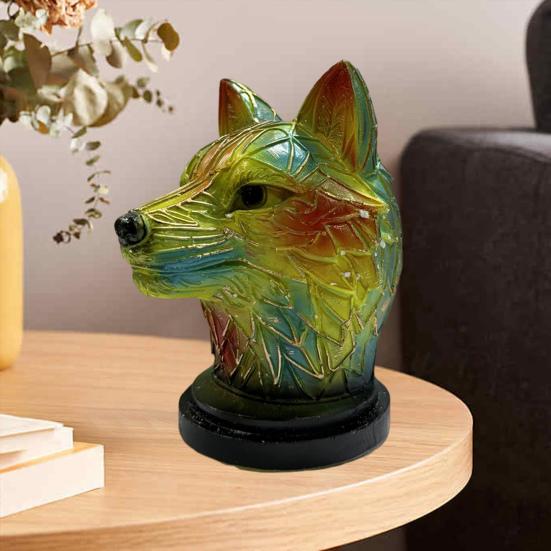 Bunt gebeiztes Harz-Tier-Nachtlicht, Katze, Pferd, Elefant, Delphin, Löwe, Hahn, Eule, Wolf, Form, Tischlampe, Heimdekoration
