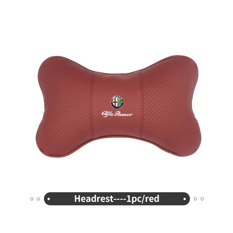 Car Headrest Neck Pillow Lumbar Support Cushion Interior Accessories For Alfa Romeo GT Stelvio F1 Brera Volante Tonale Gloria