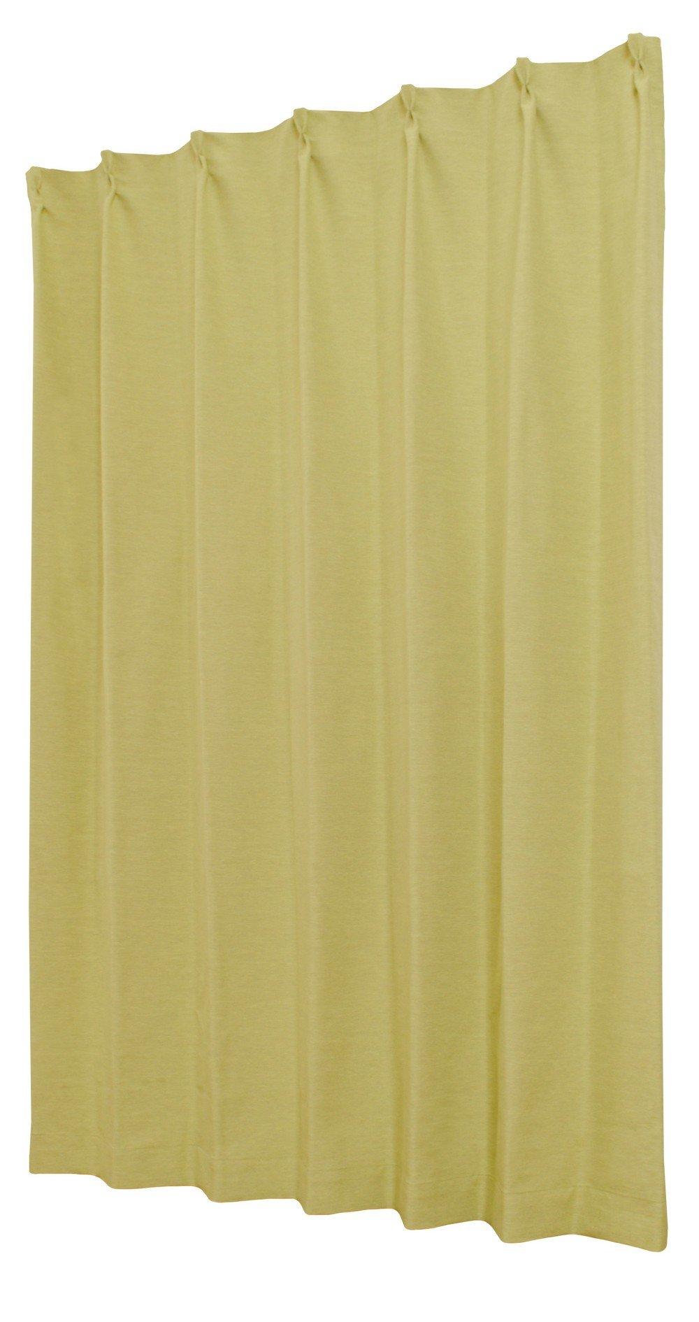 

Univer Blackout Drape Light 100cm Wide x 200cm Set of 2 Curtains, Effect, Green, Long,