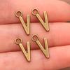 Zinc Alloy Alphabet Charms: 2 Colors, 26 Letter Pendants for Jewelry, Handbag, and Mobile Phone Accessories