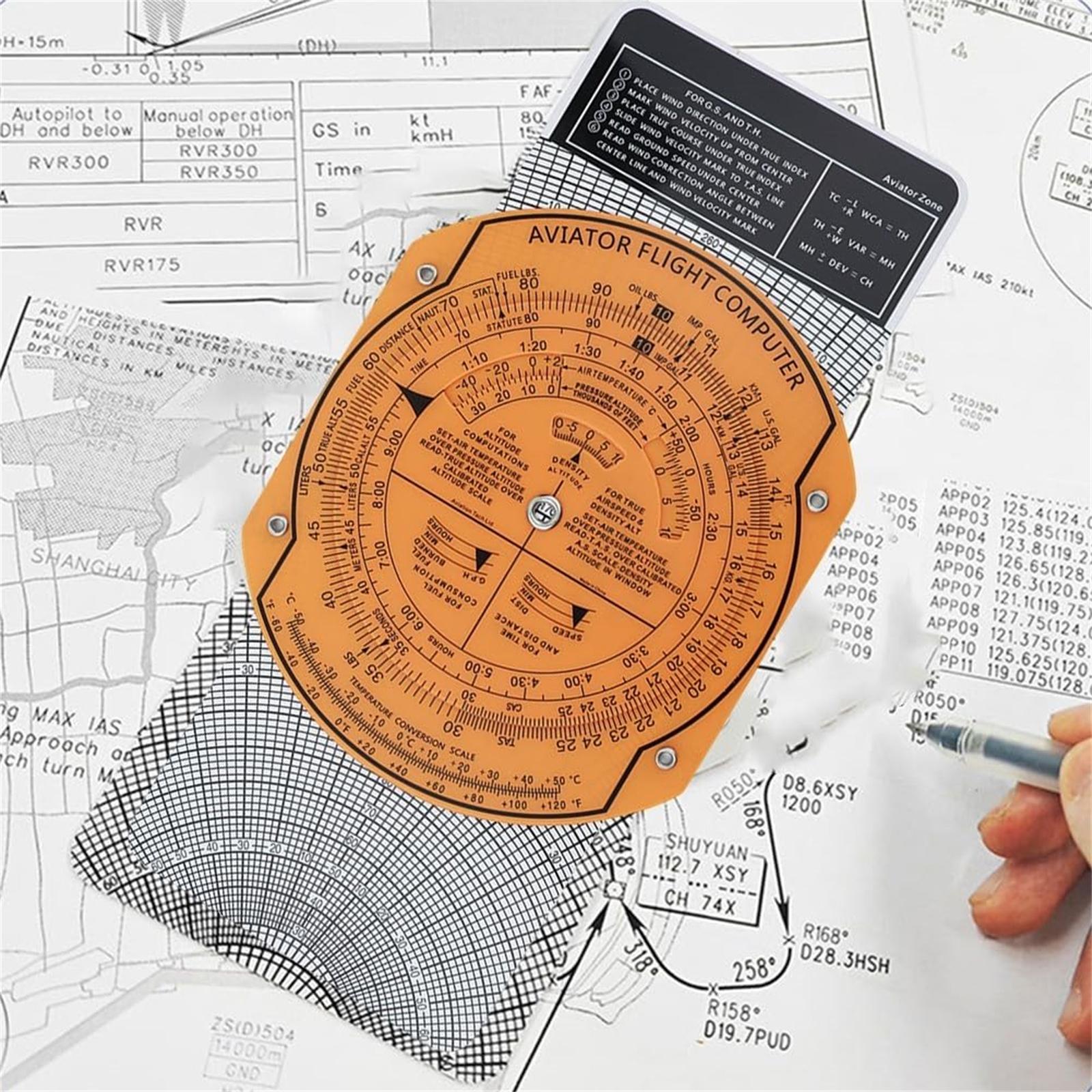 

Авиационный навигационный планшет с вращением на 360 градусов и логарифмической линейкой для планирования полета, прозрачный АБС-материал One Size