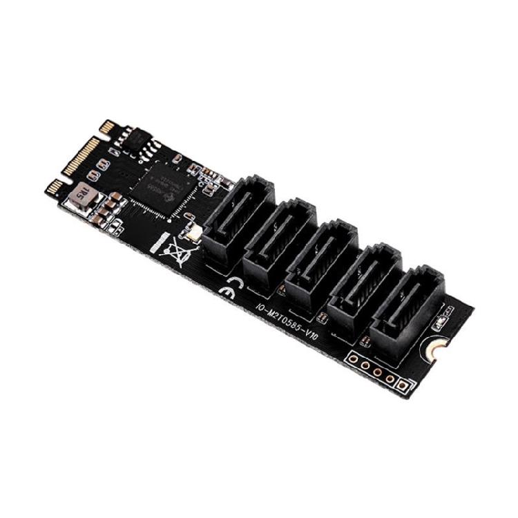 Connect Multiple Storage Devices M.2 PCIe3.0 to 5port SATA3.0 Expansion Card