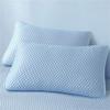 2 Pack Cooling Pillow Covers Ice Silk Fabric Washable Pillowcase 48x74cm Soft Breathable Design with Envelope Closure