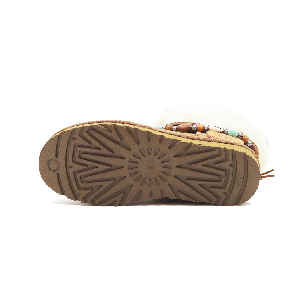 UGG CLASSIC MINI Mocha Bear New Arrival Box Sheepskin Thermal Waterproof Short Snow Boots Women's Brown 1016222-CHE(Team-)