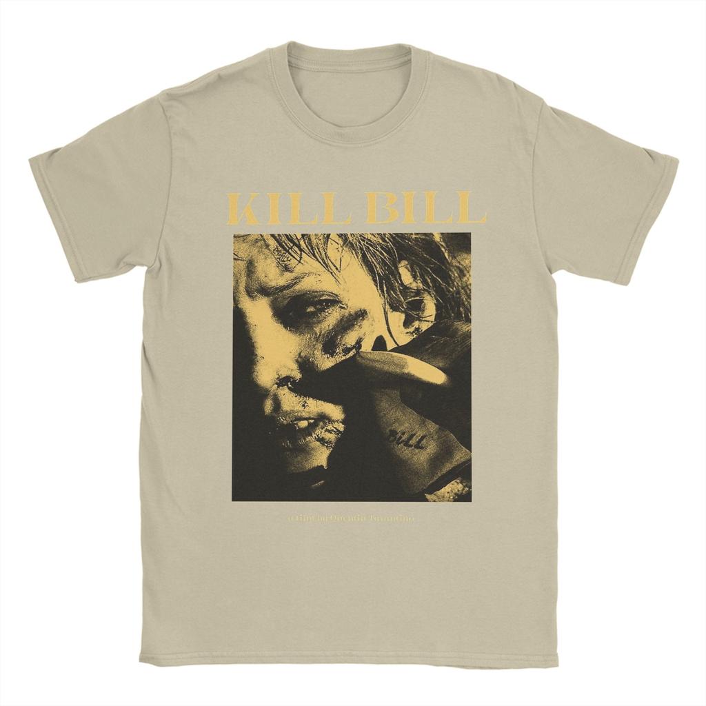 Men T-Shirt Kill Bill Movie Poster Casual Cotton Tee Shirt Short Sleeve  T Shirts Crew Neck Clothing Summer
