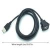 Flush Mount SUV Car Dashboard USB Port Audio Line Extention Cable Male To Female
