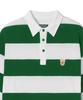 GORAMIS Roe Deer Face Stripe Short Sleeve Rugby Shirt [Green]