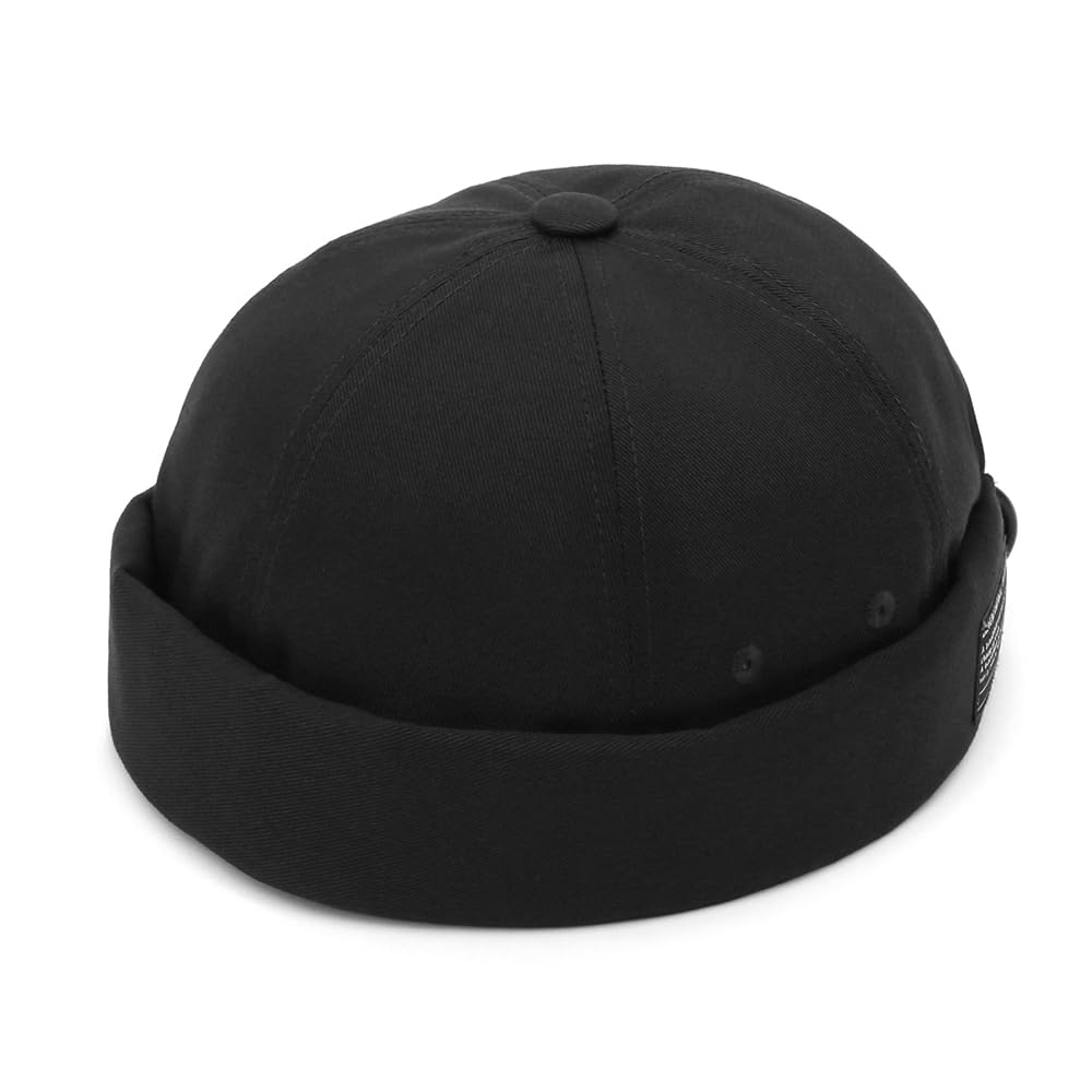 UNDERCONTROL Brimless Sailor Fisherman Leon Roll Mix Docker Beanie US One Black Hat, Cuff, Harbor, Visorless, Skull, Cap, Unisex, Size Size, Color