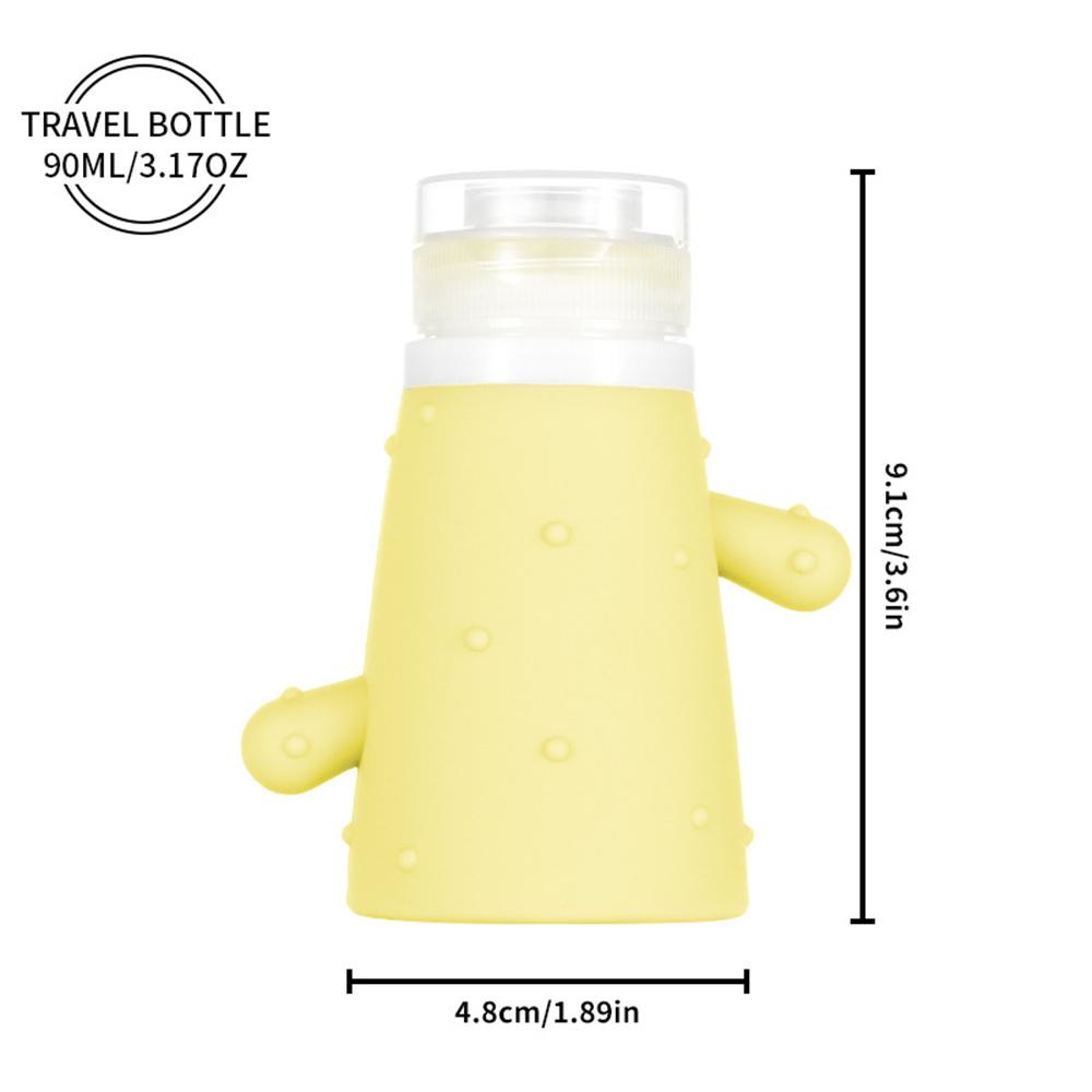 Cactus Bottiglia da Viaggio in Silicone Contenitore per Cosmetici Bottiglia Ricaricabile per Lozione Contenitore Ermetico per Shampoo Tubo Spremibile Bottiglie Vuote
