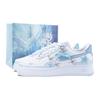 Air Force 1 Sea Salt Star Dream Rezistente la Alunecare Rezistente la Abraziune Partea Joasă Pantofi Skateboard Femei Albastru Alb CT1990-100(Echipa836-)