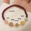 Natural Garnet Bracelet Crystal Strawberry Crystal Bracelet Bangles Women Fashion Jewelry Accessories Gift