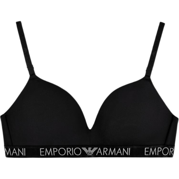 Emporio Armani Cotton Stretch Triangle Cup Bra Women underwear Black 164883-4F227-00020 S