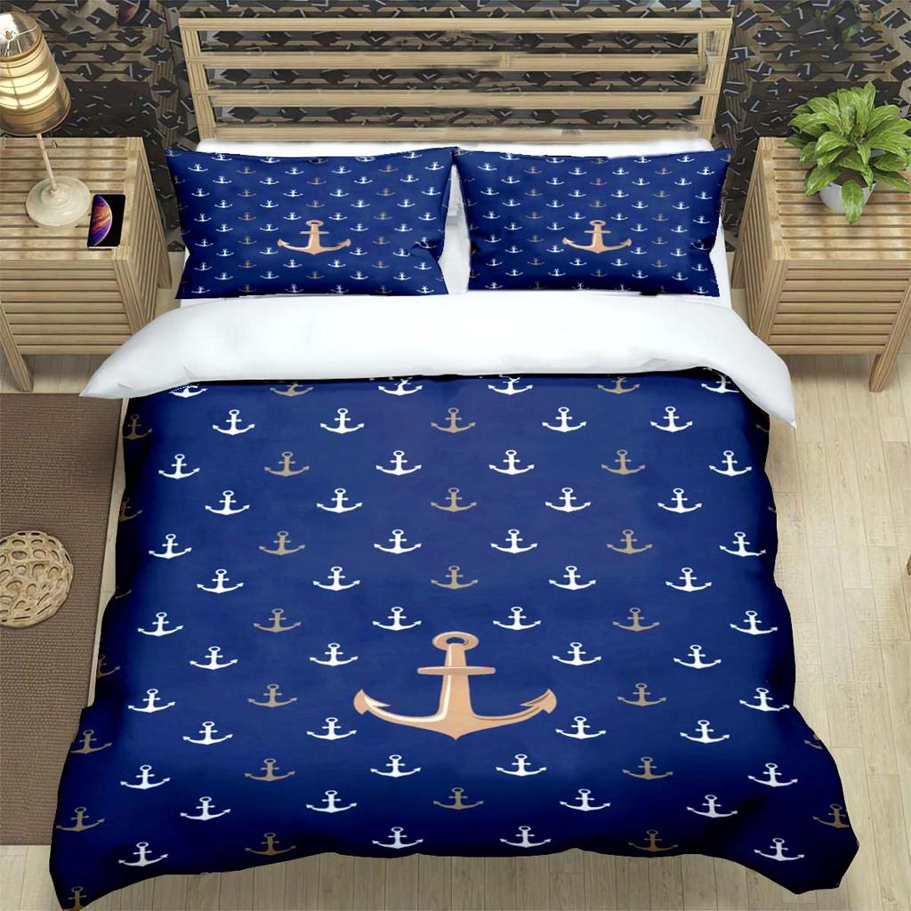 Western Style Bedding Set Sea Turtle Bedlinen White Quilt Set with Pillow Cover Super King Beds 3d Comfortable Thick Bedclothes