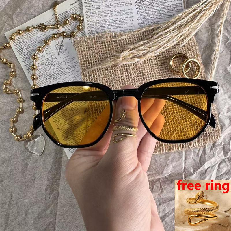 UV Protection Lightweight Comfortable Durable High Quality Retro Trendy Square Shaped Oval Shaped Male Female Sun Glasses