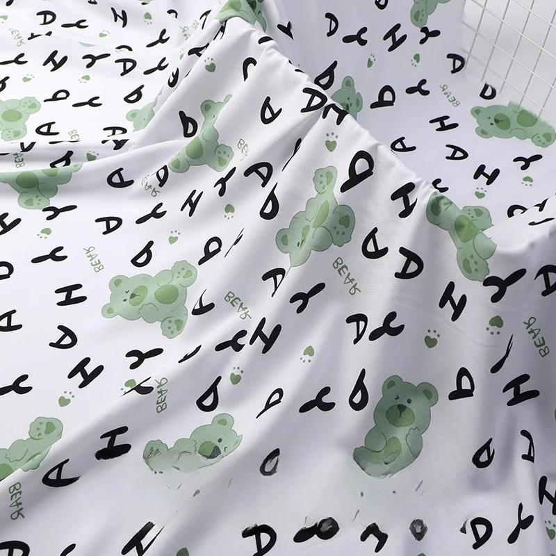 Wide 143cm Summer Cotton Fabric for DIY Sewing Children's Pajamas Clothes Cheongsam Super Soft Floral Cartoon Fabric