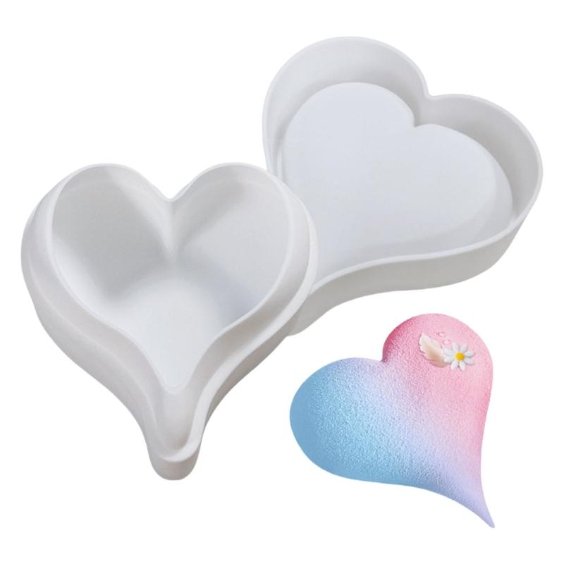 Multiple Size Silicone Heart Cake Molds Heart Shape Silicone Baking Tray Easy Demold Cake Molds for DIY Baking Creation