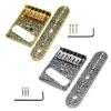 Professional 6 String Saddles Bridge Plate Strings Through Bridge with Carving Decorative Pattern Instrument Parts