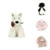 Kreativer Plüschtier-Schlüsselanhänger mit Hasen- und Katzenfiguren für Kinder, Geschenk und Sammlerstück, Spaß