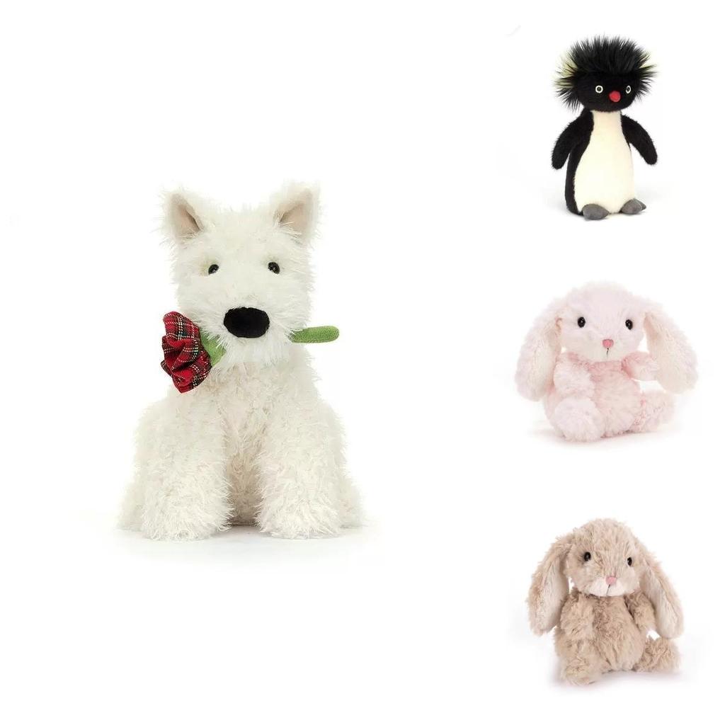 Kreativer Plüschtier-Schlüsselanhänger mit Hasen- und Katzenfiguren für Kinder, Geschenk und Sammlerstück, Spaß