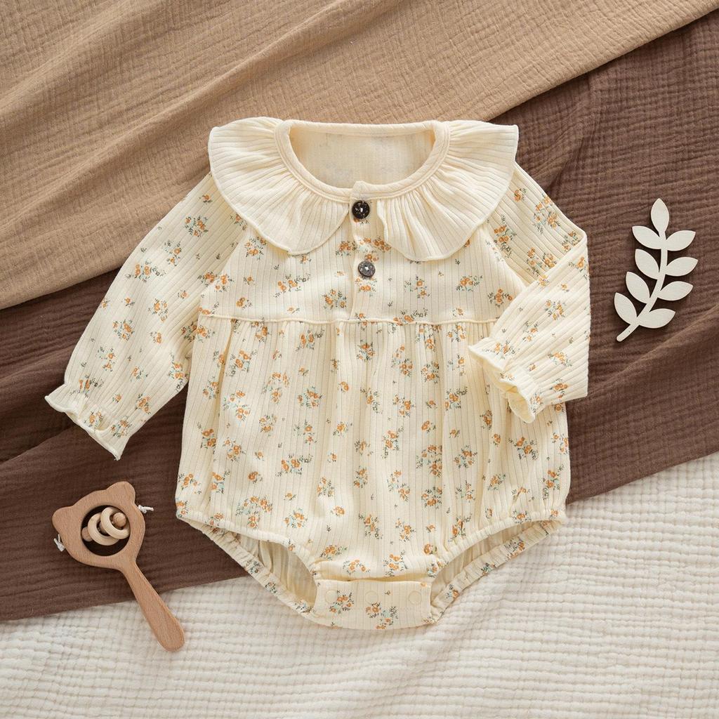 Set de salopă din bumbac pentru nou-născuți, prințesă, primăvară și toamnă: Ținută elegantă de sezon pentru bebeluși