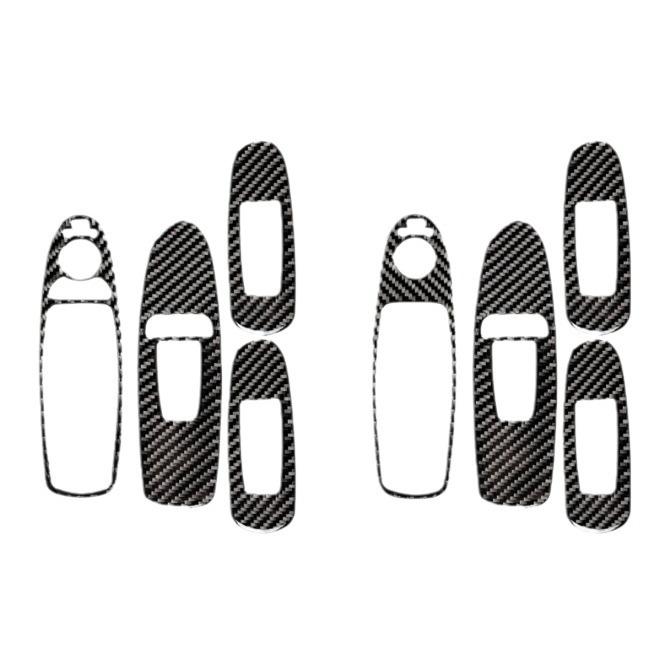 Past op Infiniti Q50/Q60/QX60: Sticker van koolstofvezel voor interieur deurraambedieningsschakelaar