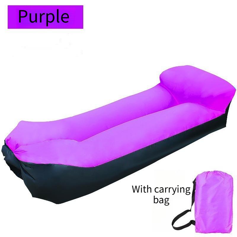 Inflatable Sofa Bed Outdoor Lazy Air Mattress Portable Single Nap Lounge Park Camping Comfortable