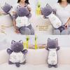 Gray Cat Plush Pillow With Pp Cotton Filling For Kids And Teens Gift