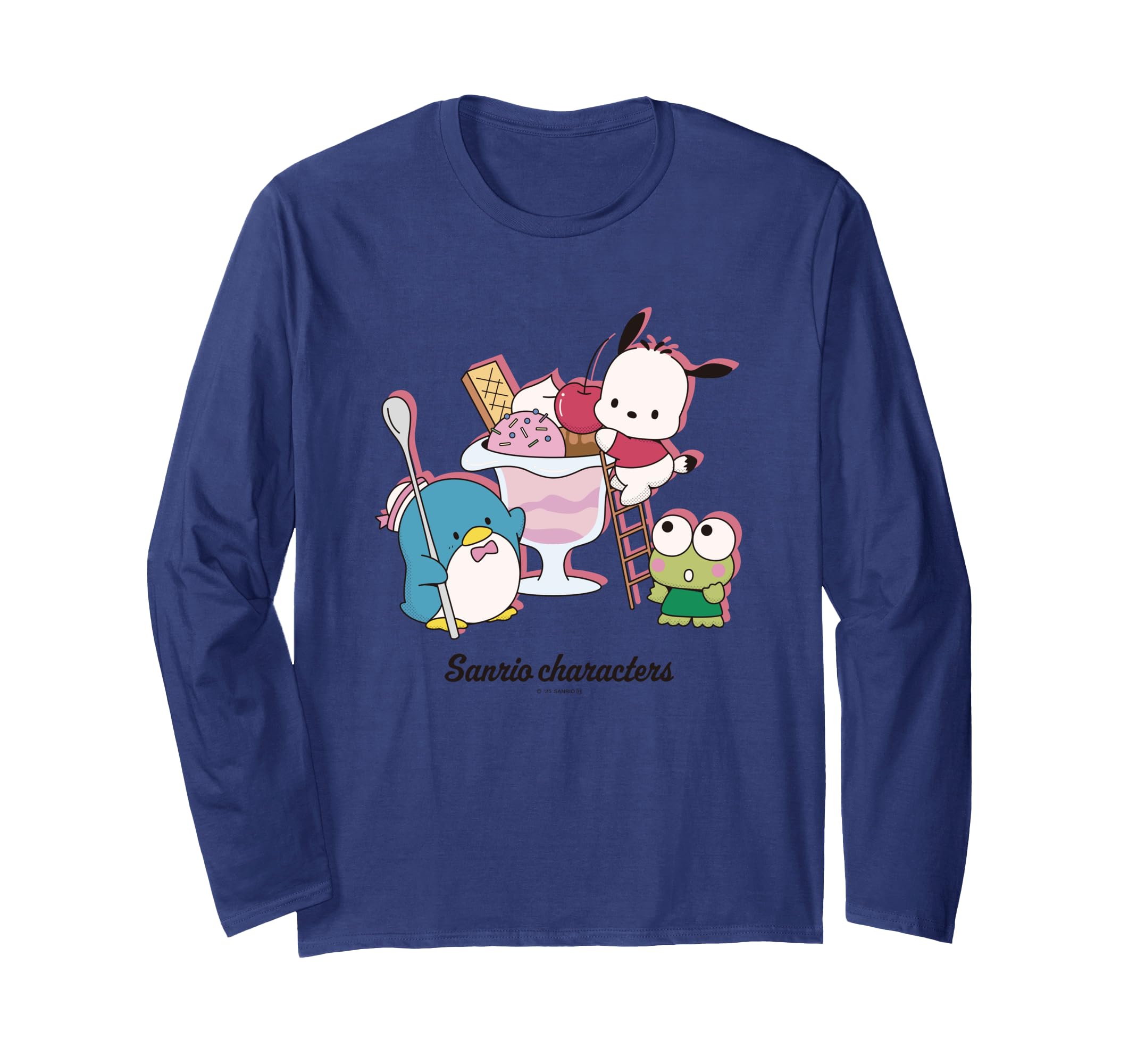 

Толстовка с длинным рукавом и принтом Pochacco, Tuxedo Sam и Kerokerokeroppi