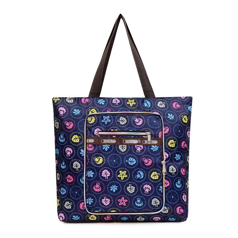 Duża lekka składana przenośna torba na zakupy przenośna o dużej pojemności przenośna torba na ramię damska torba do przechowywania