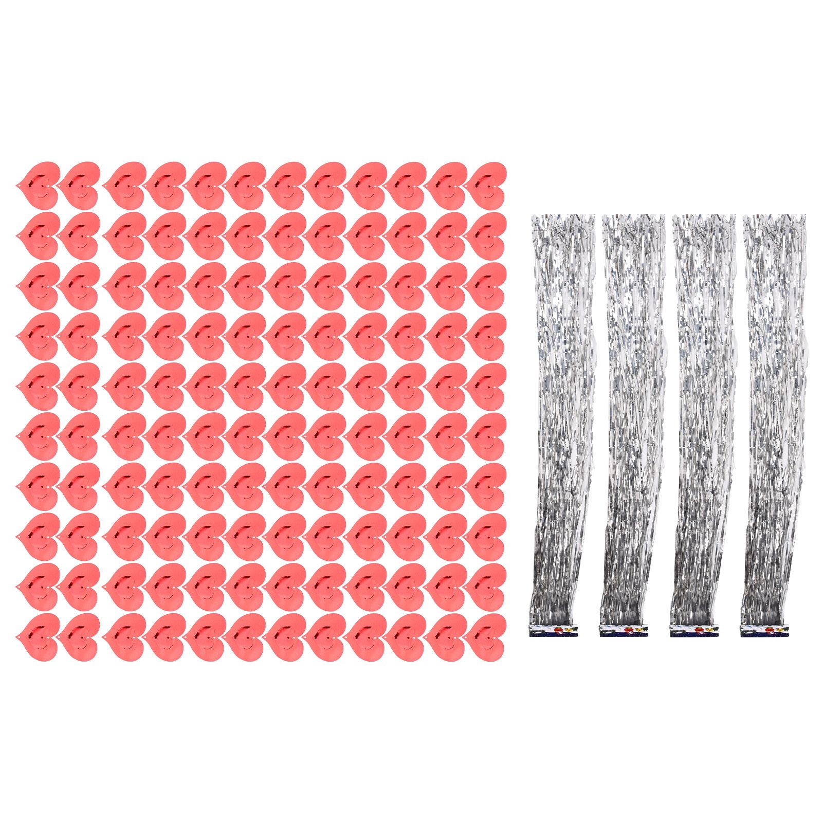 

Heart Shaped Ornaments Aluminum Foil Shiny Exquisite Reusable Decorative Hanging Decorations