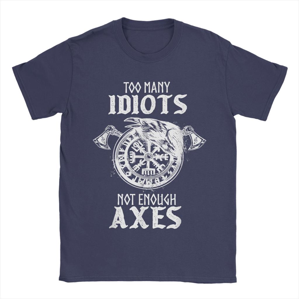 T Shirt Men's Pure Cotton Humorous T-Shirts Norse Helm of Awe Tee Shirt Clothing Gift